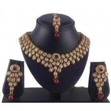 High End Real kundan 22k Gold Plated necklace set 